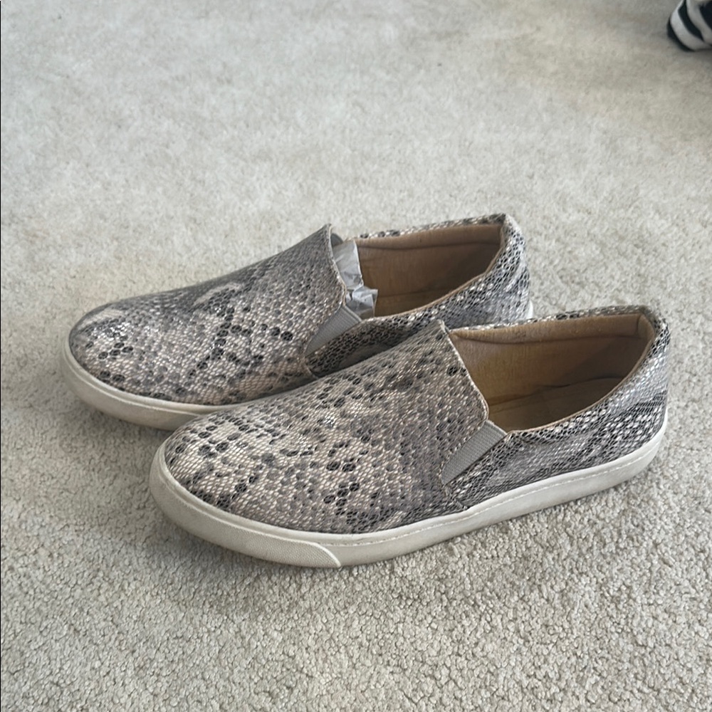 Snakeskin Slip-On Sneakers